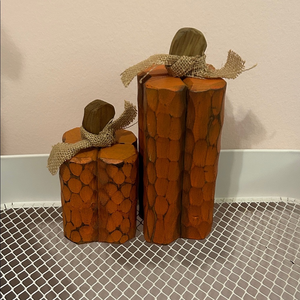 Hobby Lobby Rustic Orange Pumpkin Decor Set